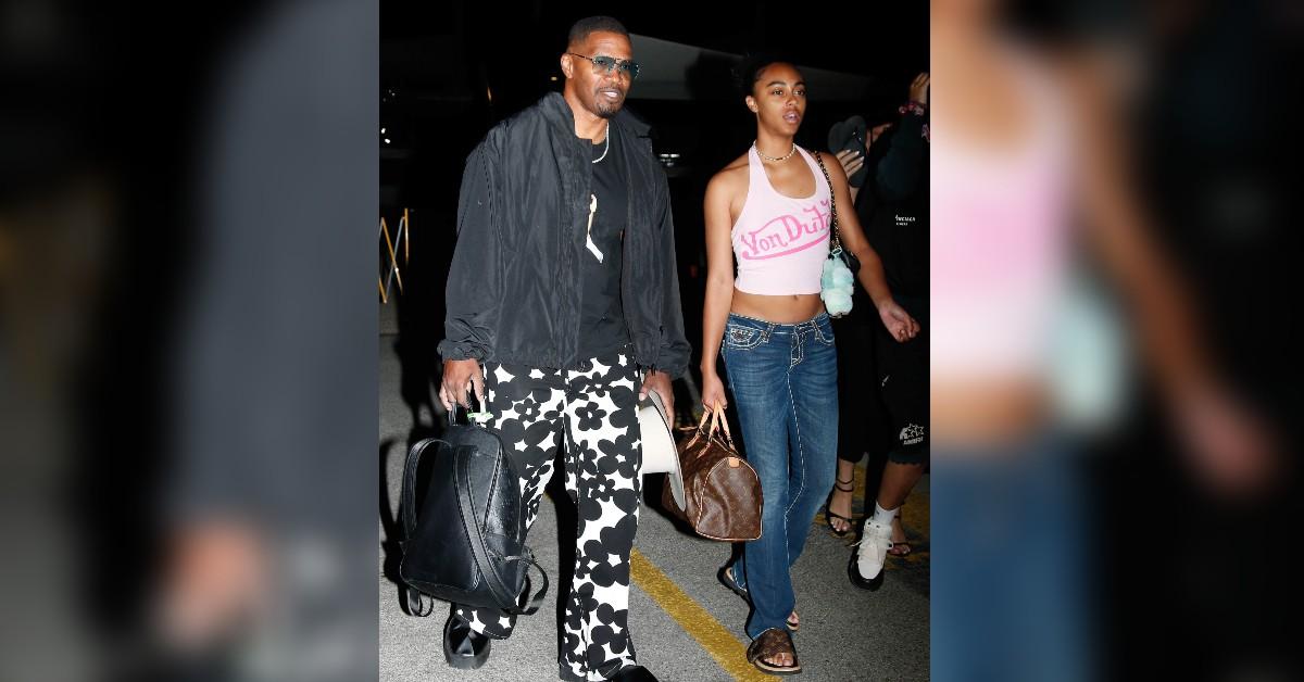 image of Jamie Foxx was spotted in Saint-Tropez with his family.