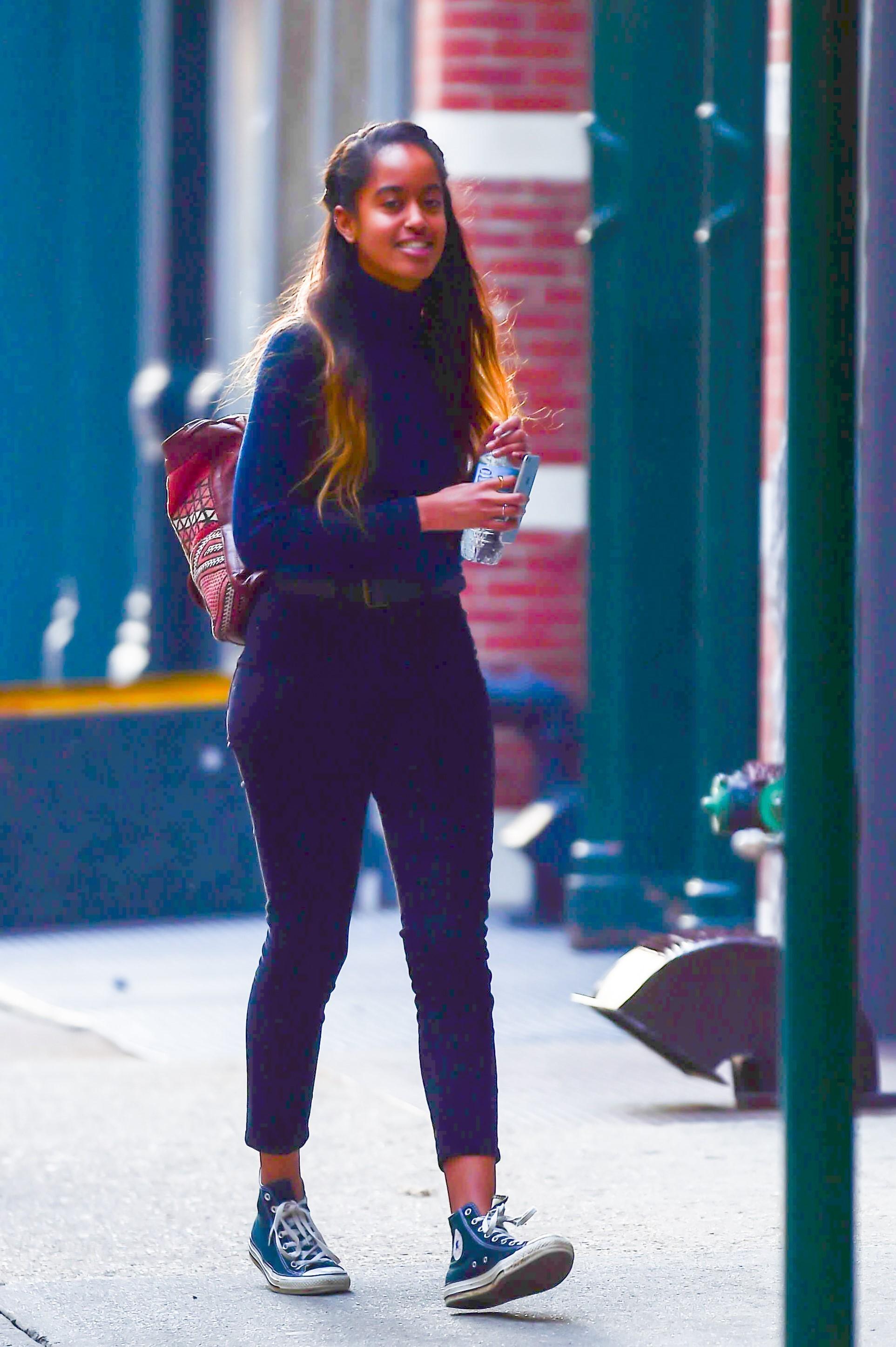 Malia Obama socializes after work in Tribeca