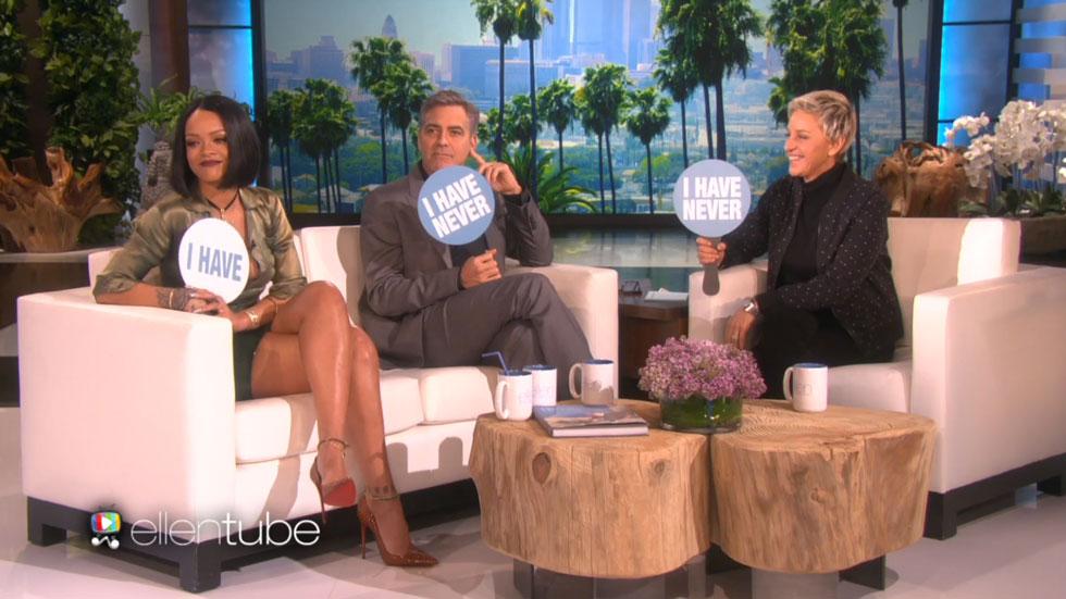 George clooney rihanna ellen degeneres show game 01