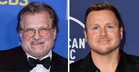 split photo of Drew Carey & Spencer Pratt