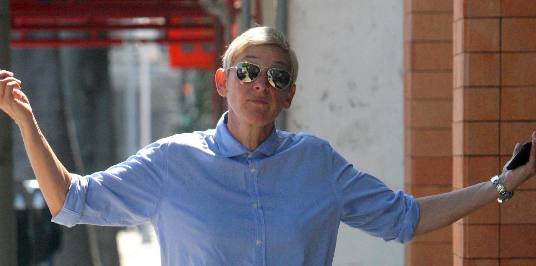 Ellen DeGeneres looks casual after shopping at L&#8217;Agence boutique