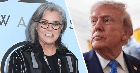 Composite photo of Rosie O'Donnell and Donald Trump