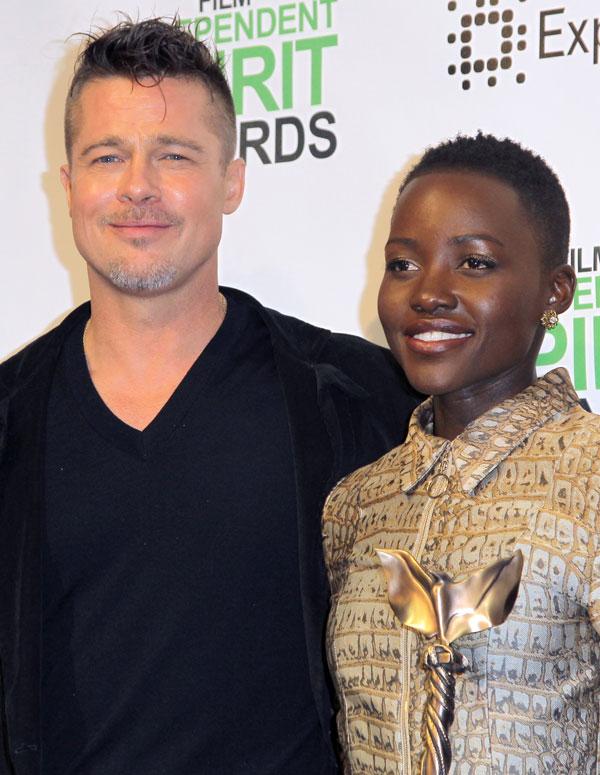 brad pitt crushing on co star lupita nyongo