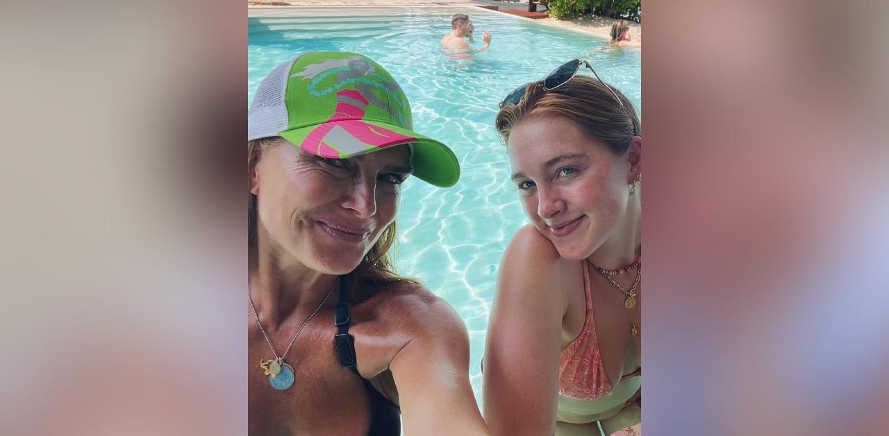 brooke shields bikini celebrating daughters birthday thailand photos