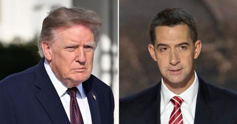 Photo of Donald Trump and Tom Cotton.