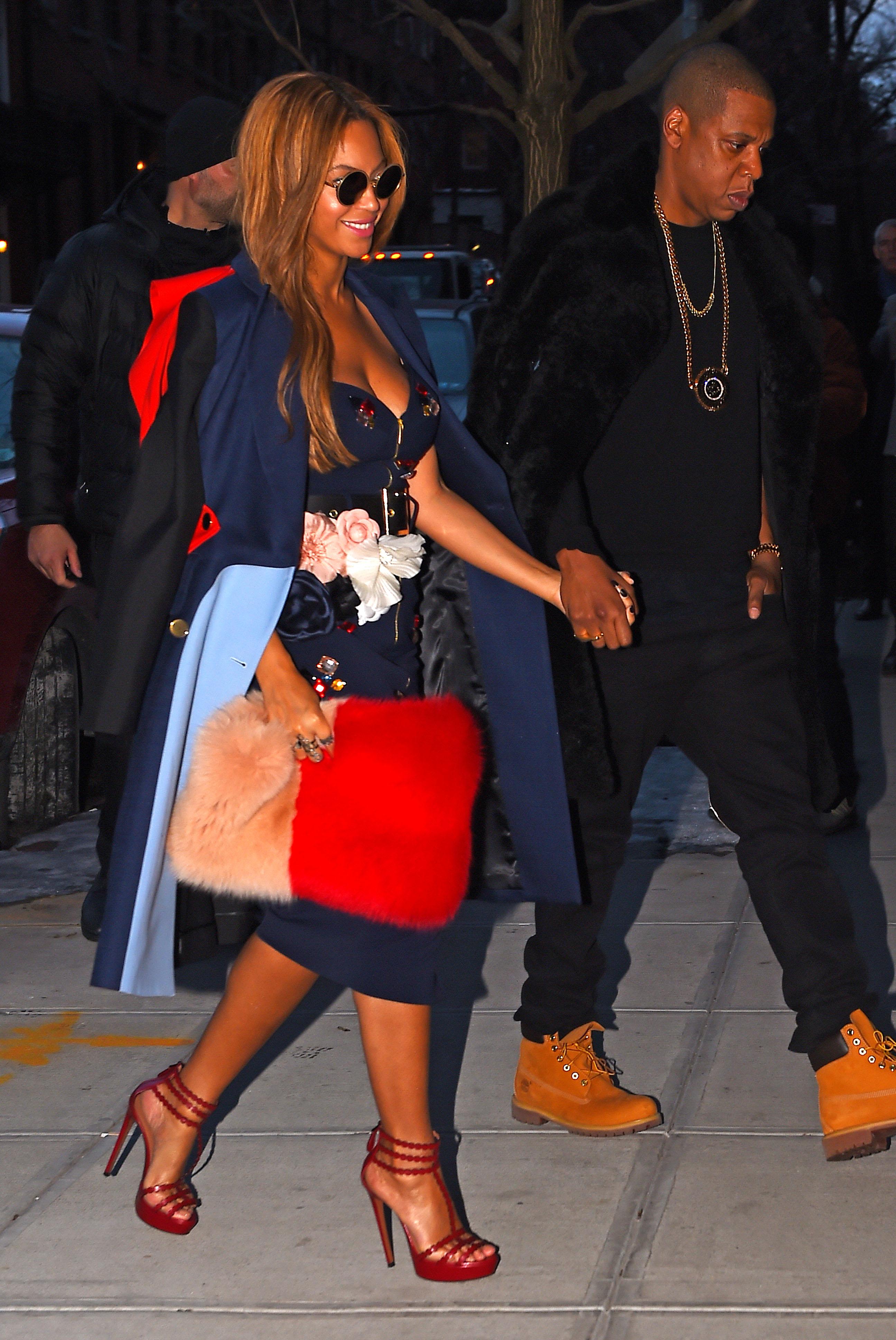 Beyonce and Jay Z hold hands while going to private party in New York City