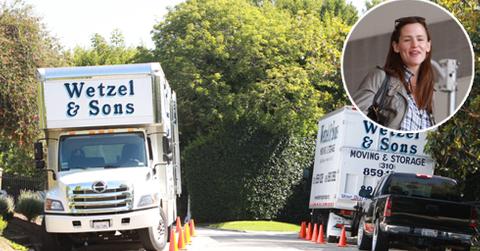 *EXCLUSIVE* Moving Trucks arrive at Ben Affleck and Jennifer Garner’s House amidst divorce rumors