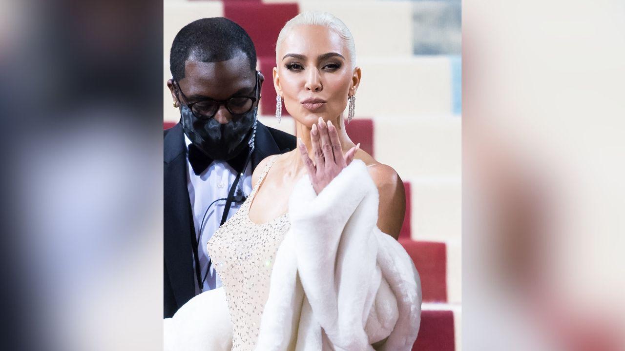 Image of Kim Kardashian borrowed the historic gown from Ripley's Believe It or Not!.