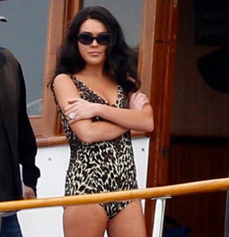 Lindsay Lohan's First Day of Shooting 'Liz and Dick' in a Leopard Bathing Suit