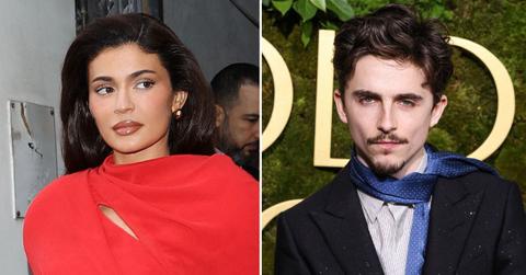 Composite photo of Kylie Jenner and Timothée Chalamet.