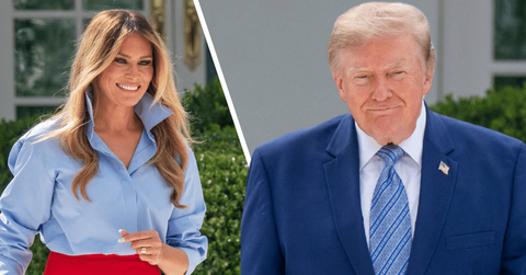 split of Melania Trump & Donald Trump.