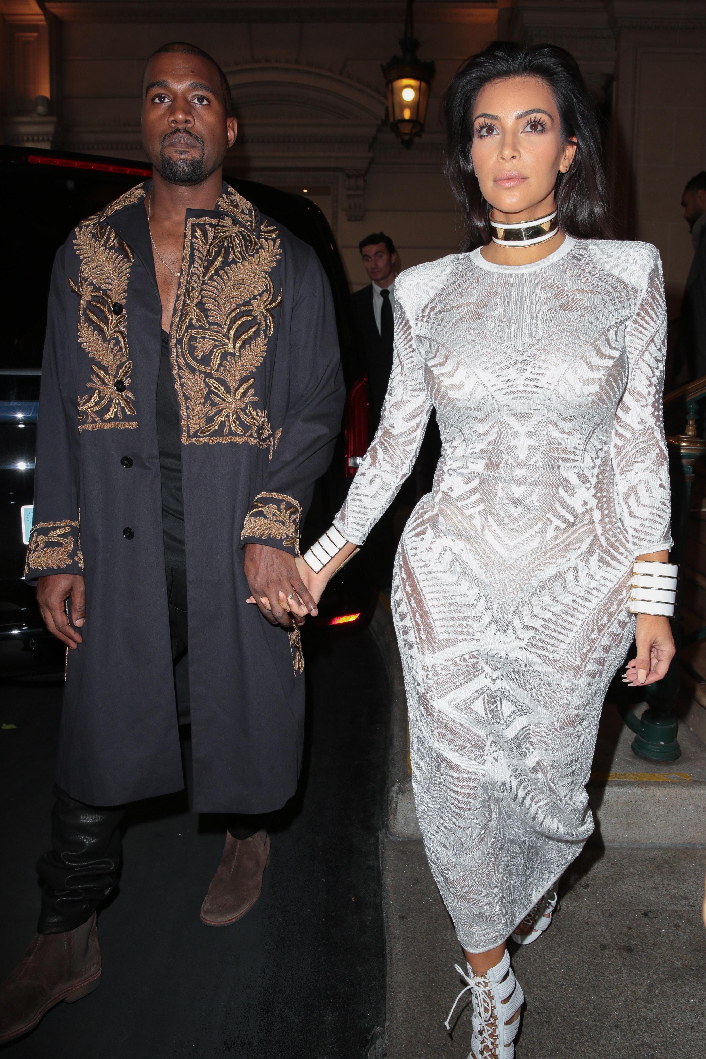 Kim Kardashian, Kanye West and Kris Jenner support Kendall in Paris Fashion Week