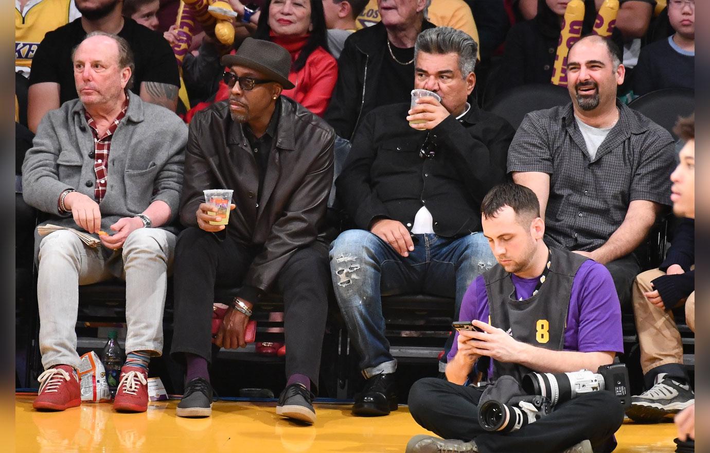 Celebrities At The Los Angeles Lakers Game