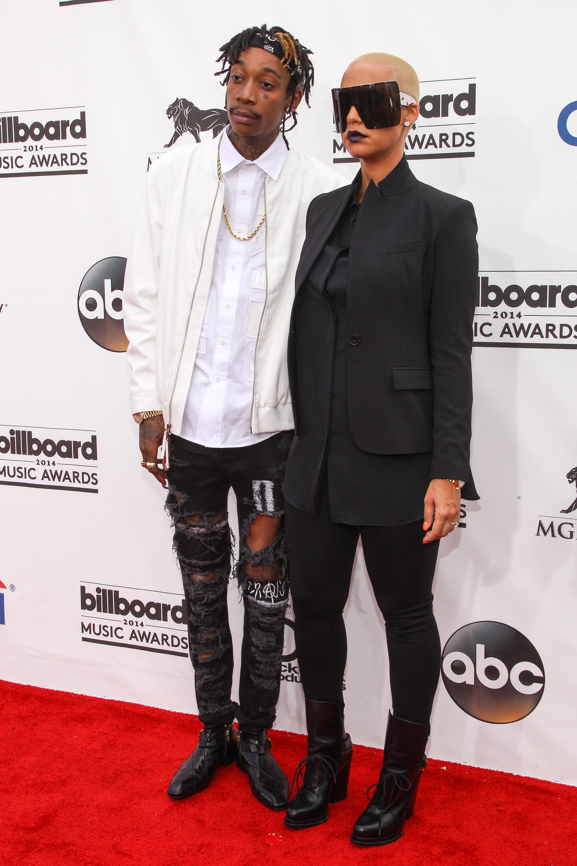 Wiz Khalifa and Amber Rose attend the 2014 Billboard Music Awards