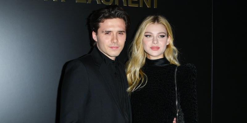 Brooklyn Beckham and Nicola Peltz attend the Saint Laurent show as part of the Paris Fashion Week Womenswear Fall/Winter 2020/2021