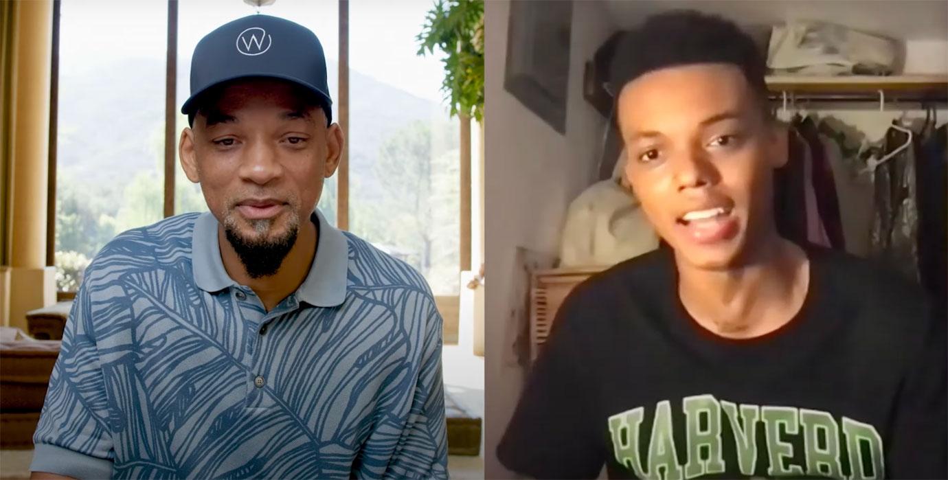 will smith surprises fresh prince of bel air reboot star jabari banks