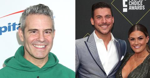 Andy Cohen, Jax Taylor and Brittany Cartwright