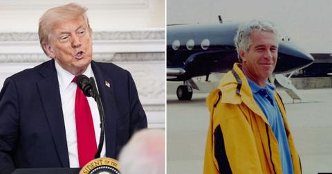 Photo of Donald Trump, Jeffrey Epstein.