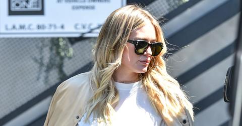 hilary duff baby bump a day of pampering pics pp