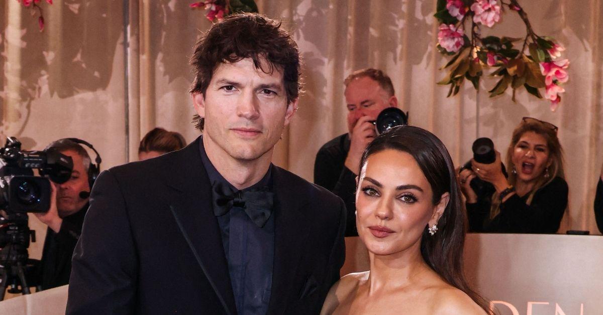 image of Ashton Kutcher surprised viewers by appearing from backstage during the live broadcast.