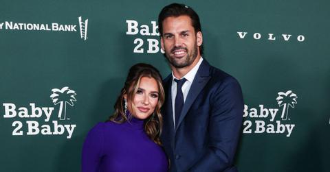 Image of Jessie James Decker posted a silly workout video with her husband to her Instagram account.