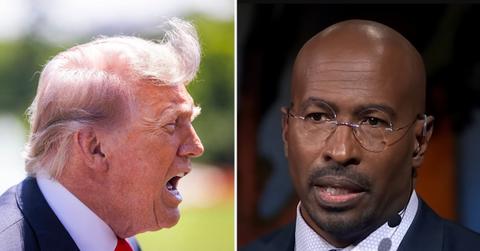 split of Donald Trump & Van Jones.