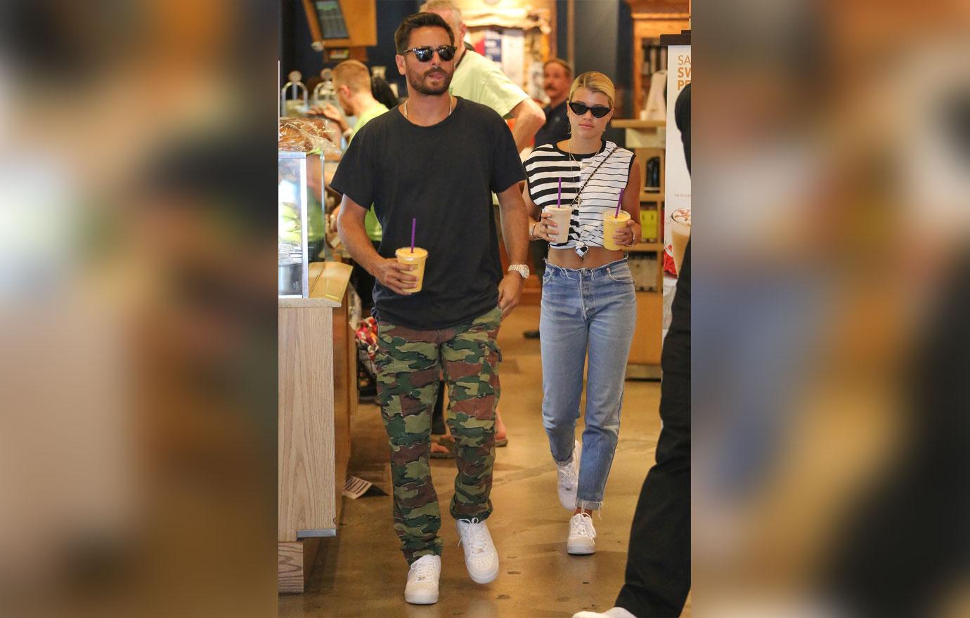 *EXCLUSIVE* Scott Disick and Sofia Richie go on a coffee run together before hopping on a private plane