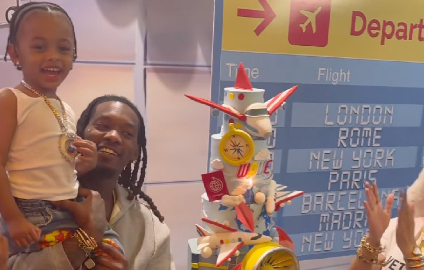 pregnant cardi b ex offset reunite celebrate son wave third birthday