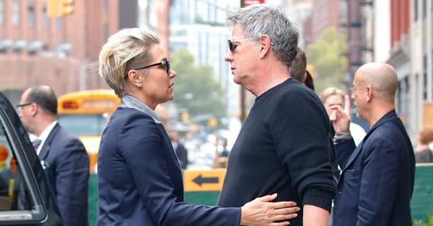 Yolanda Foster and David Foster hug and kiss on the street in New York City