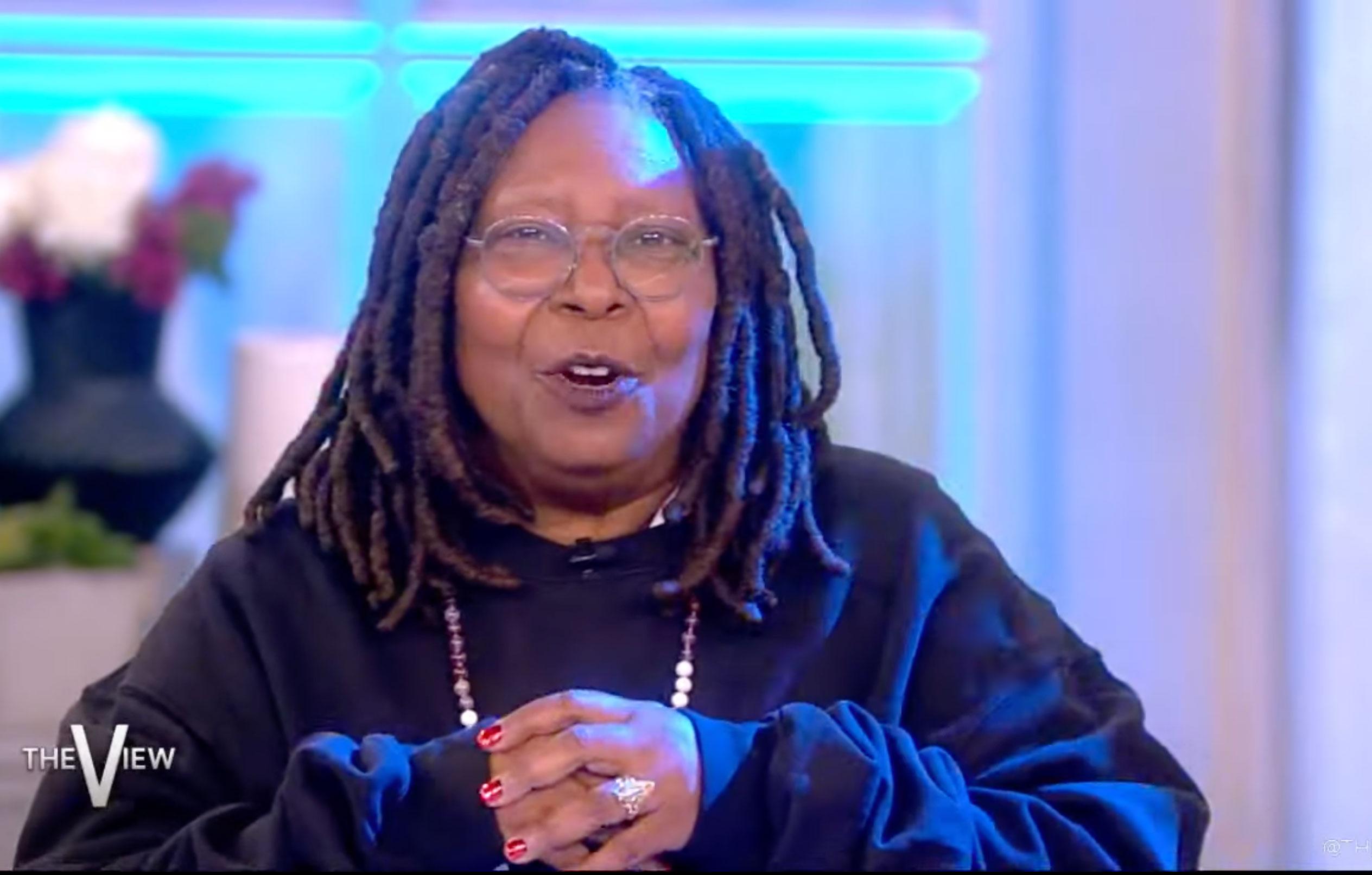 whoopi goldberg sparks concern after fans suspect she needed assistance walking to the view stage