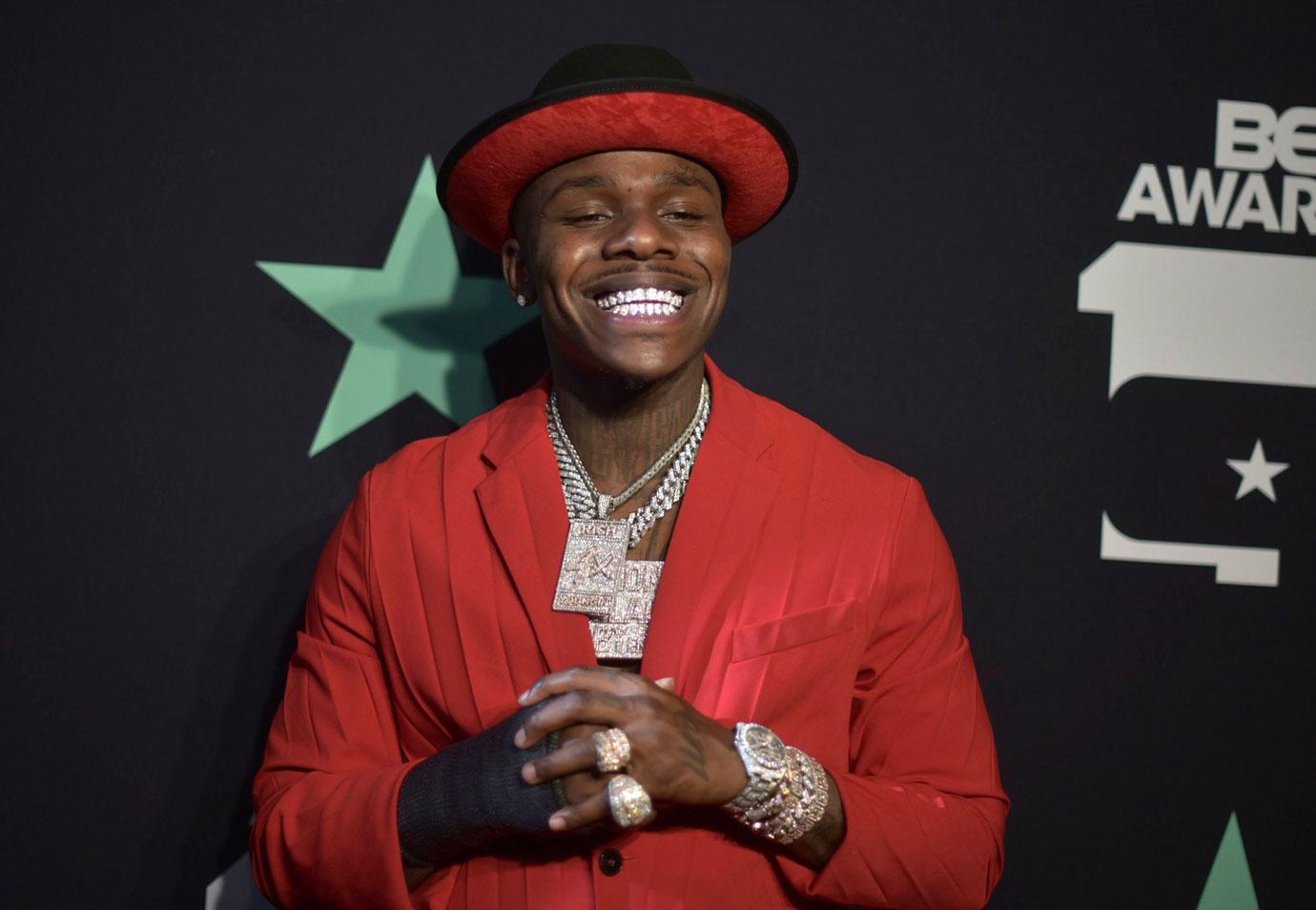 DaBaby Wearing Red On The Red Carpet