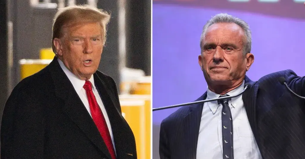 donald trump robert f kennedy jr pretending anti vaxx political clout