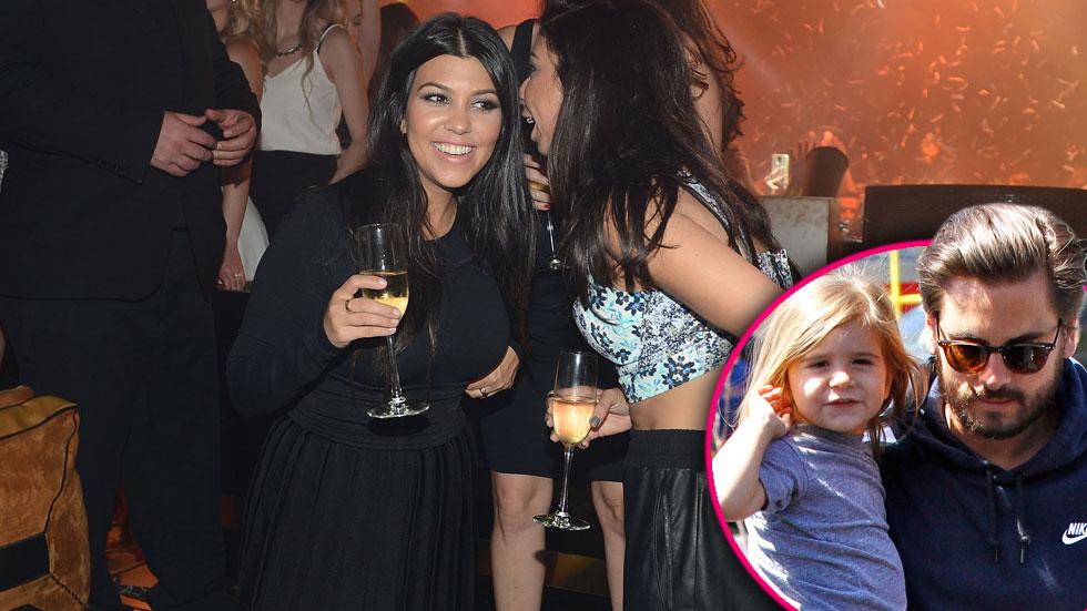 Kourtney kardashian parties scott disick