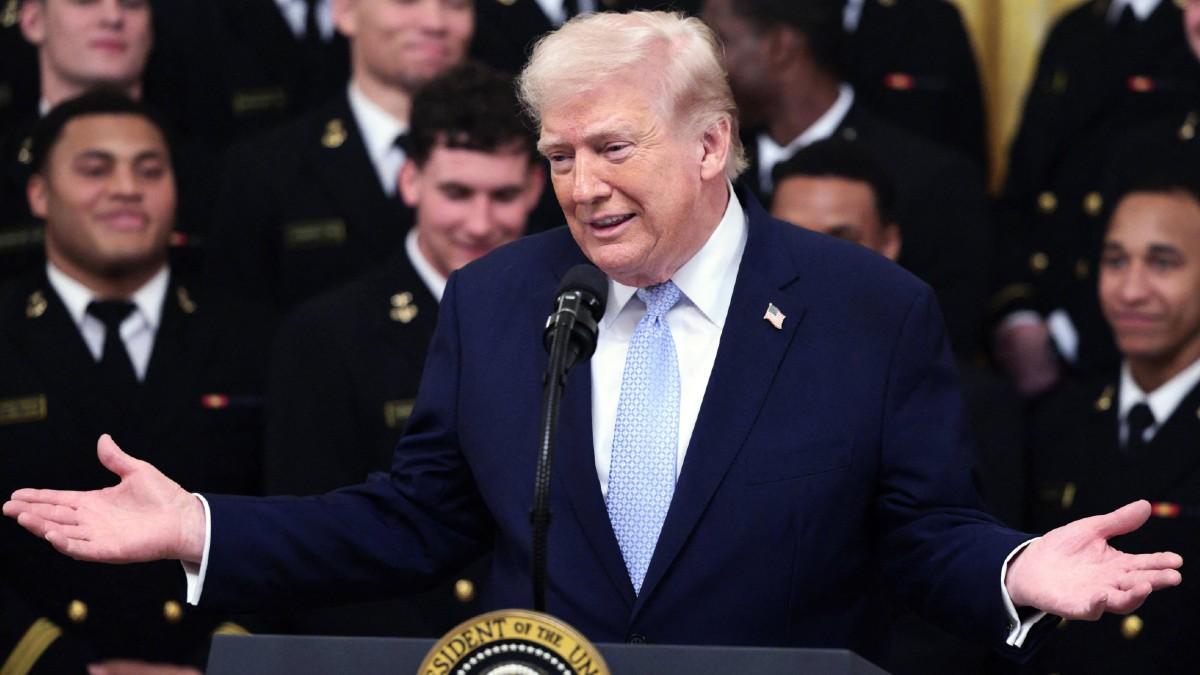 Image of Donald Trump said he'd need congressional 'approval' to call the conflict in Iran a 'war.'