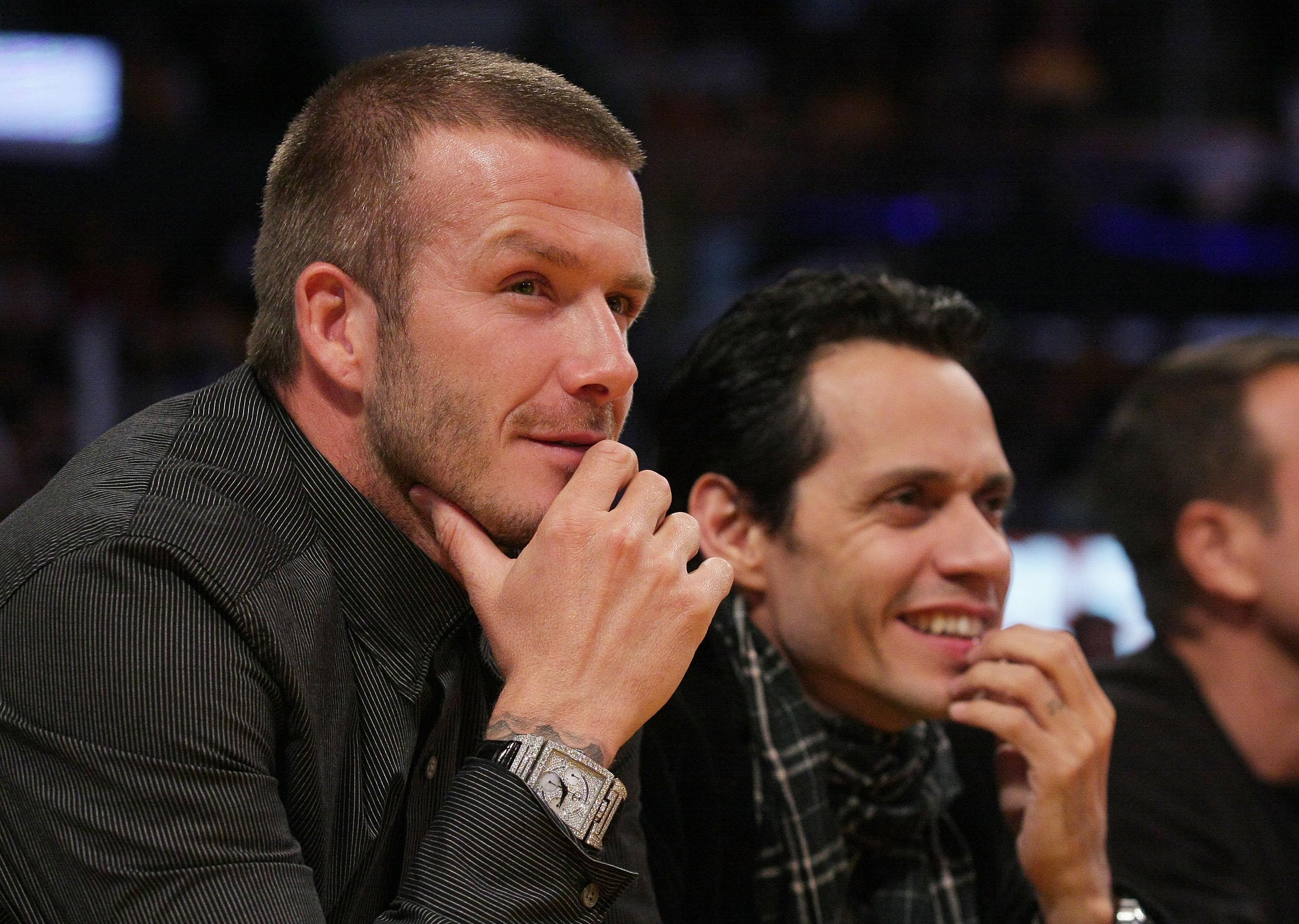 Celebrities At The Lakers Game