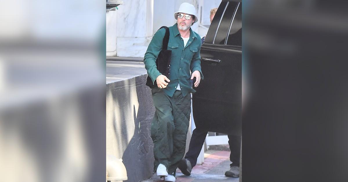 brad pitt spotted beverly hills