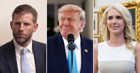 split image of Eric Trump; Donald Trump; Natalie Harp