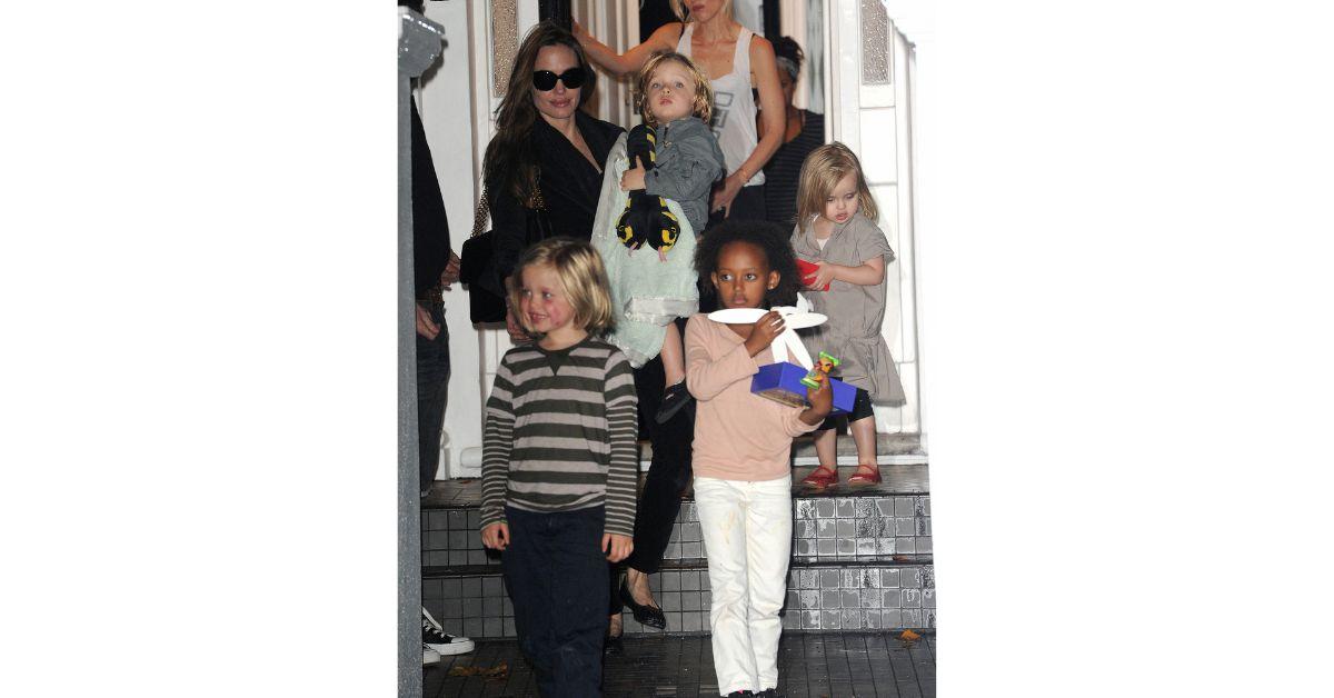 angelina jolies sweetest moments with her  kids