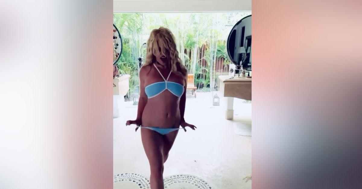 britney spears bizarre dancing baby blue bikini