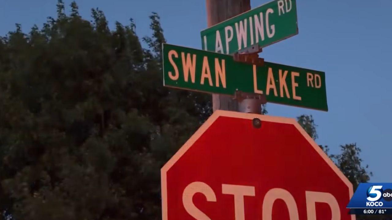 Image of street signs at crime scene