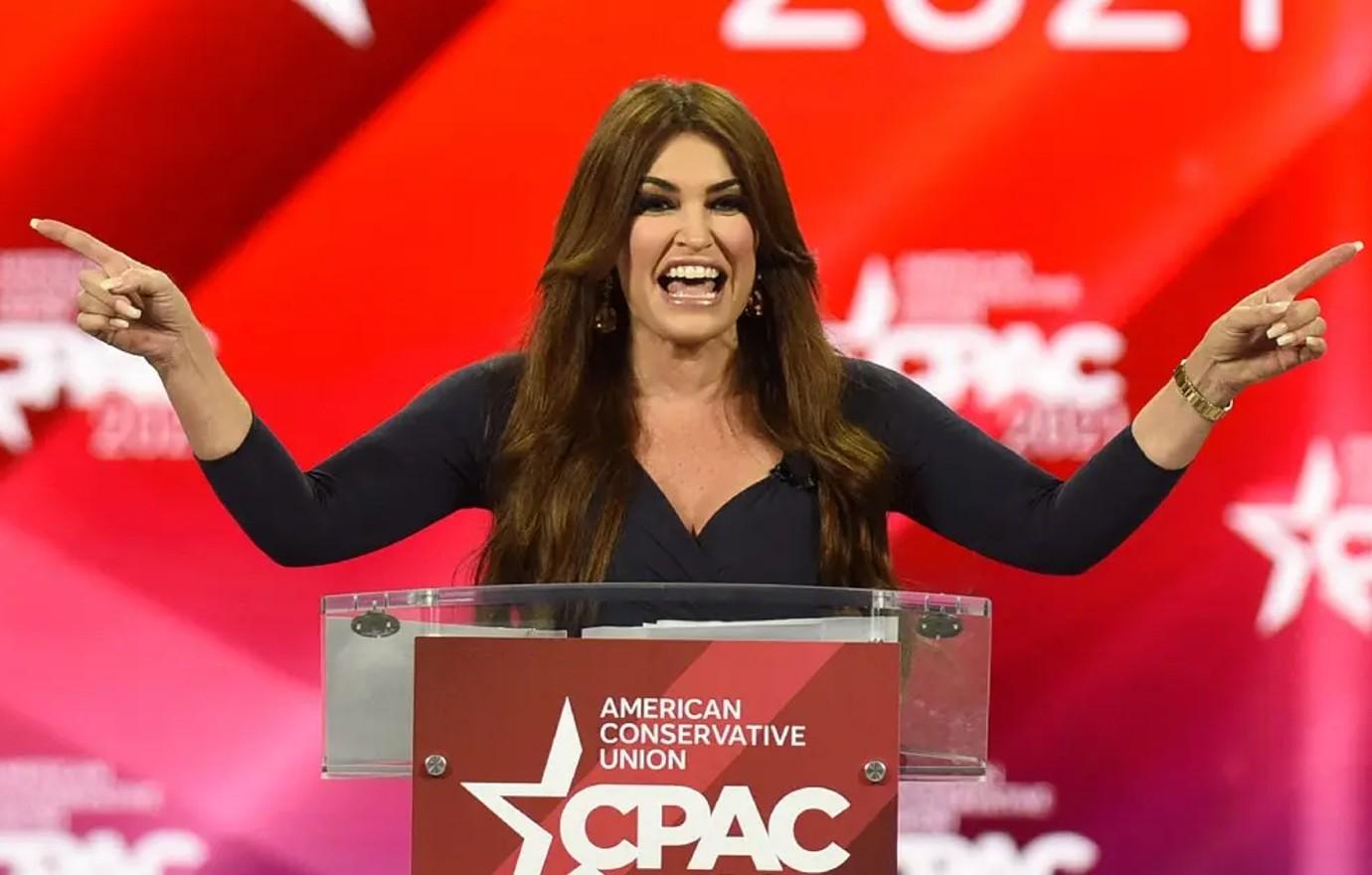 Kimberly Guilfoyle Mocked For Fixing Her Dress During Podcast: Watch