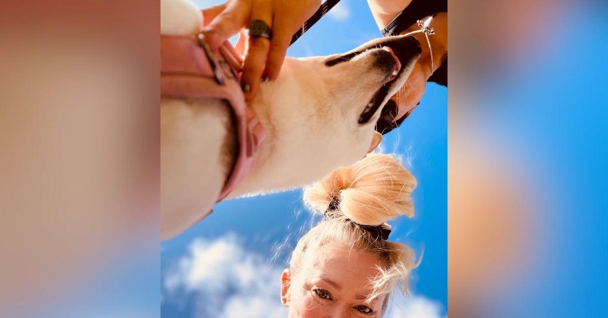 image of Jenna Jameson posted a new photo with her partner and their dog.