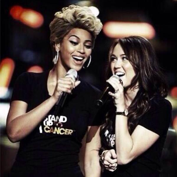 Miley Cyrus and Beyonce Instagram