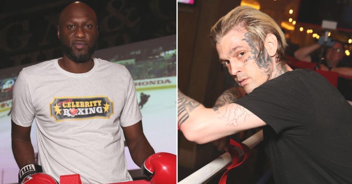 lamar odom knocks out aaron carter in action packed celebrity boxing debut