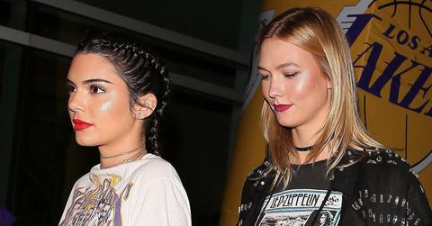 Kendall Jenner is seen with an extra security guard while leaving a Lakers Game in Los Angeles