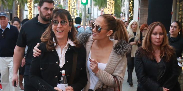 Jennifer Lopez and Moms Christmas Shopping on Rodeo Drive