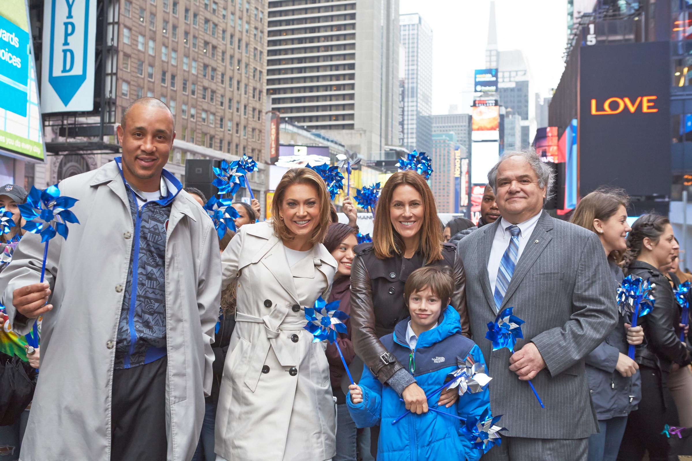 John Starks, Ginger Zee, Cristina Cuomo and James M. Hmurovich at the Big Pinwheel Garden