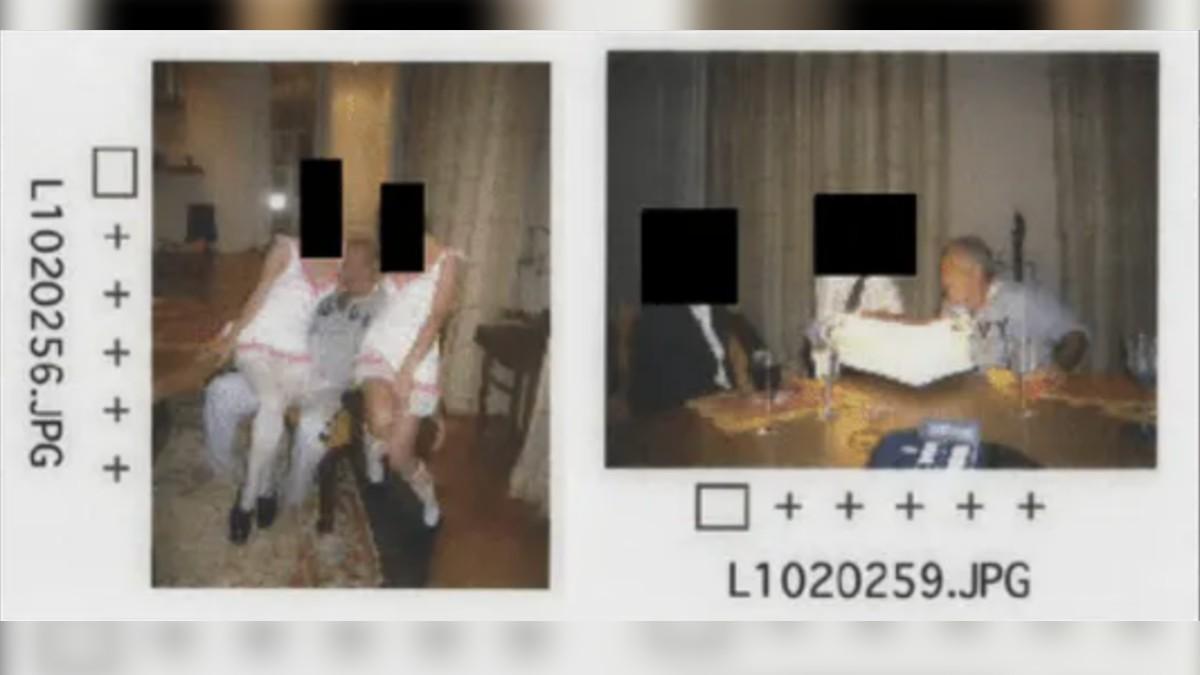 image of The late s-- offender was joined by two others whose faces have been redacted on his 54th birthday.