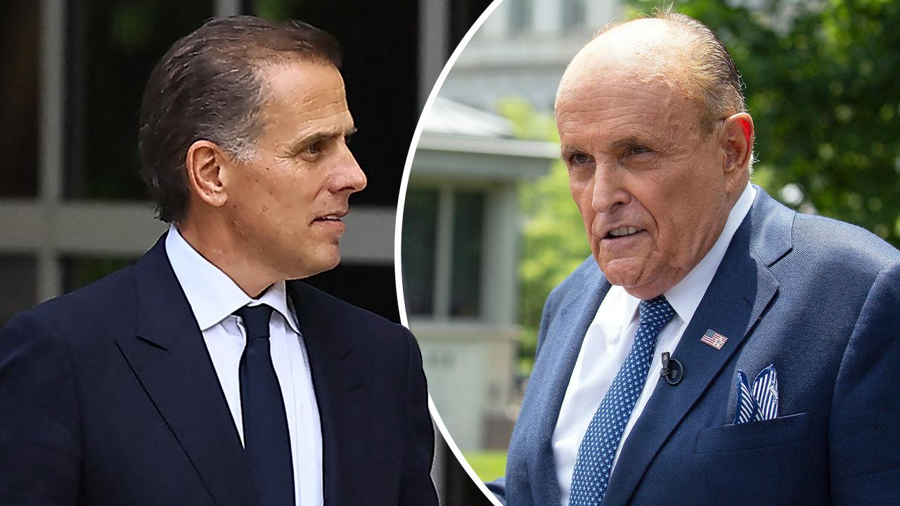 Composite photo of Hunter Biden and Rudy Giuliani.