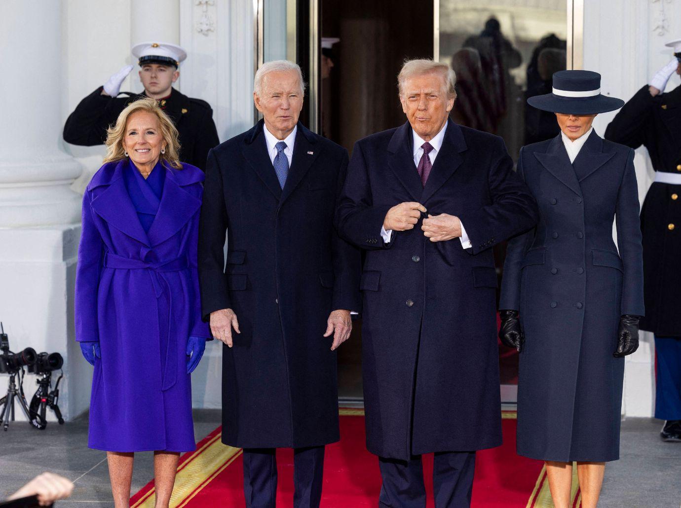 Photo of Jill Biden, Joe Biden, Donald Trump and Melania Trump